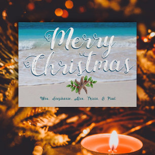 Strandszene Maßgeschneiderte Frohe Weihnachten Fla