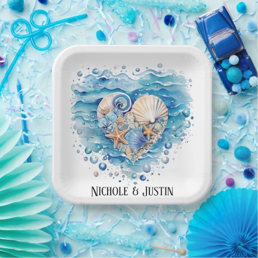 Strandszene Pappteller (Party)