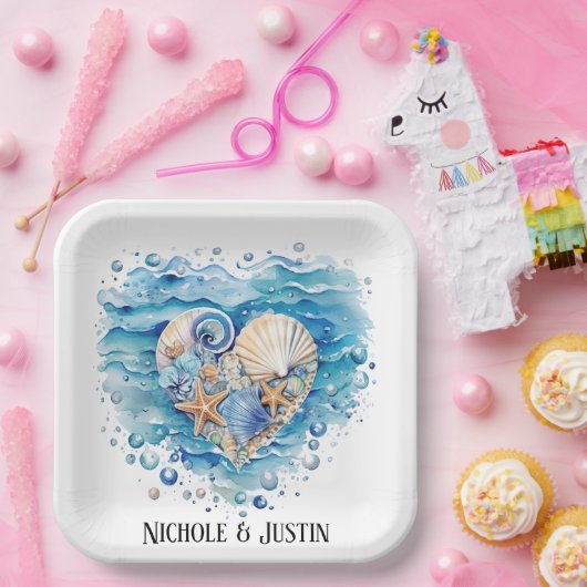 Strandszene Pappteller (Party)