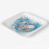 Strandszene Pappteller (Gewinkelt)