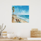 Strandszene Poster (Küche)