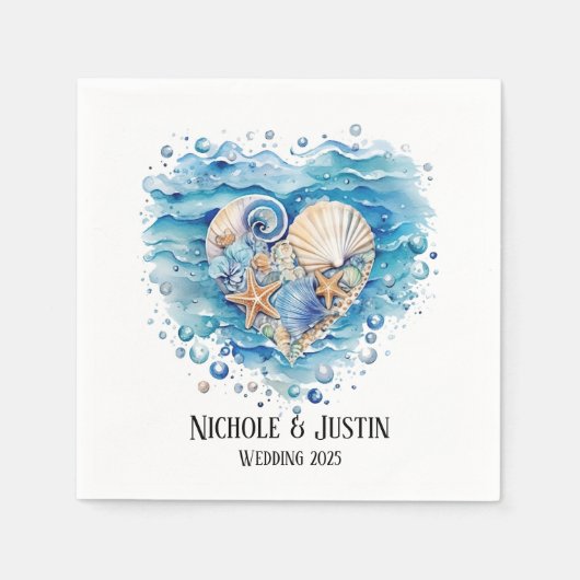 Strandszene Serviette (Vorderseite)