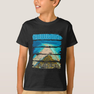 Strandszene - Surfsüchtiger Mann Frau T-Shirt