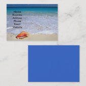 Strandszene und Seashell-Visitenkarte Visitenkarte (Vorne/Hinten)