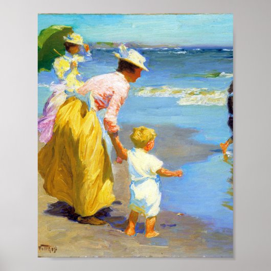 Strandszene von Edward Henry Potthast Poster (Vorne)