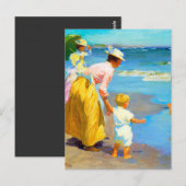 Strandszene von Edward Henry Potthast Postkarte (Vorne/Hinten)