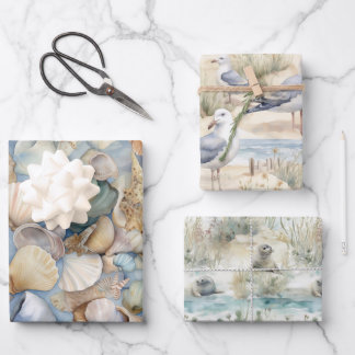 Strandszenen  geschenkpapier set