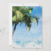 Strandszenen-Palme, die Save the Date Karte (Rückseite)