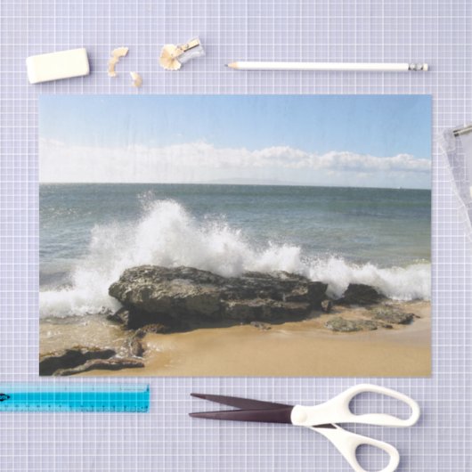 Strandszenenwasser, das Maui-Seidenpapier spritzt Seidenpapier (Handwerk)