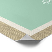Strandtafel Green Poster (Ecke)