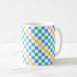 Strandtag-Diagonal-Karo-Muster Kaffeetasse