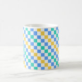 Strandtag-Diagonal-Karo-Muster Kaffeetasse (Mittel)