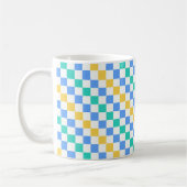Strandtag-Diagonal-Karo-Muster Kaffeetasse (Links)