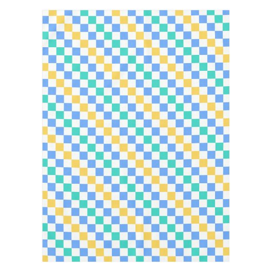 Strandtag-Diagonal-Karo-Muster Tischdecke (Vorderseite)