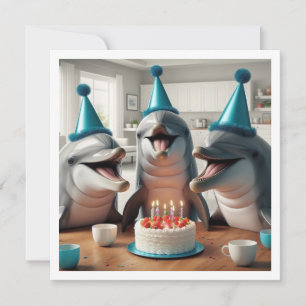 Strandtag, Geburtstagsparty am Strand, Delphin Einladung