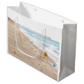 Strandtag Große Geschenktüte (Vorderseite Schrägansicht)