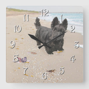 Strandtag Quadratische Wanduhr