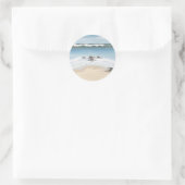 Strandtag Runder Aufkleber (Tasche)