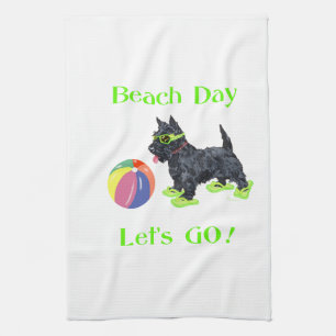 Strandtag Scottie Hund Handtuch
