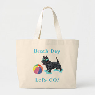 Strandtag Scottie Hund Jumbo Stoffbeutel