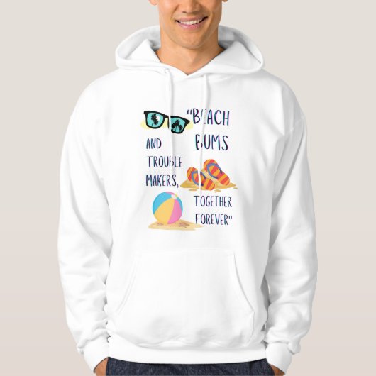 Strandtag-Zitat Hoodie (Vorderseite)