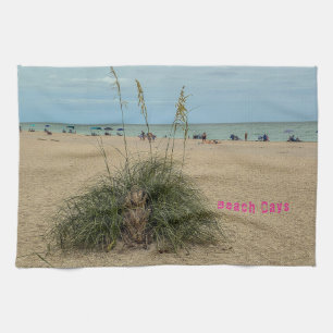 Strandtage, bedeckt, Strandhafer  Geschirrtuch