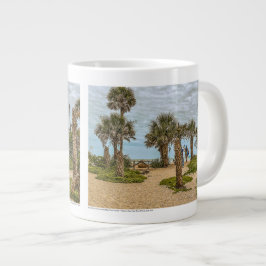 Strandtage, Bewölkt, Strandgarten Jumbo-Tasse