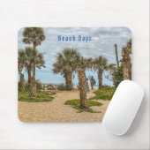 Strandtage, Bewölkt, Strandgarten Mousepad (Mit Mouse)