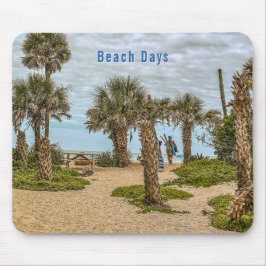 Strandtage, Bewölkt, Strandgarten Mousepad