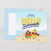 Strandtage Hallo Sommer Grußkarte (Vorne/Hinten)