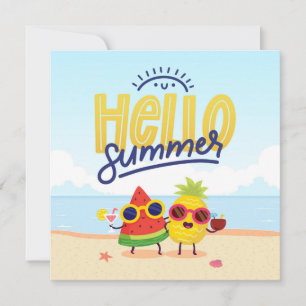 Strandtage Hallo Sommer Grußkarte
