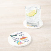 Strandtagskorb Getränkeuntersetzer (Seite)