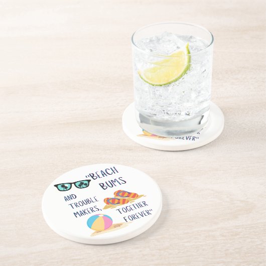 Strandtagskorb Getränkeuntersetzer (Seite)