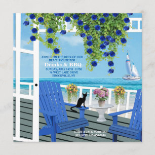Strandterrassen-Einladung Einladung