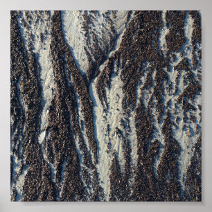 Strandtexturen mit Algen Poster