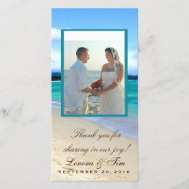 Strandthema danken Ihnen Fotokarte Dankeskarte