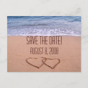 Strandthema Save the Date Ankündigungspostkarte