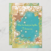 Strandthema wedding exotisch einladung (Vorne/Hinten)