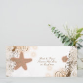 Strandthemahochzeit ~ Menüschablone Menükarte (Stehend Vorderseite)