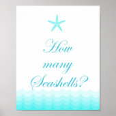 Strandthematisches Brautparty (Zeichen 8x10") Poster (Vorne)