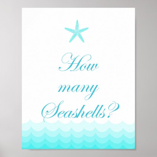 Strandthematisches Brautparty (Zeichen 8x10") Poster (Vorne)