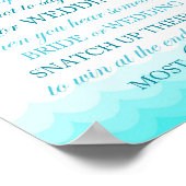 Strandthematisches Brautparty (Zeichen 8x10") Poster (Ecke)