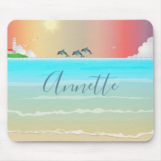 Strandthemen-Delfin-Mauspad Mousepad (Vorne)