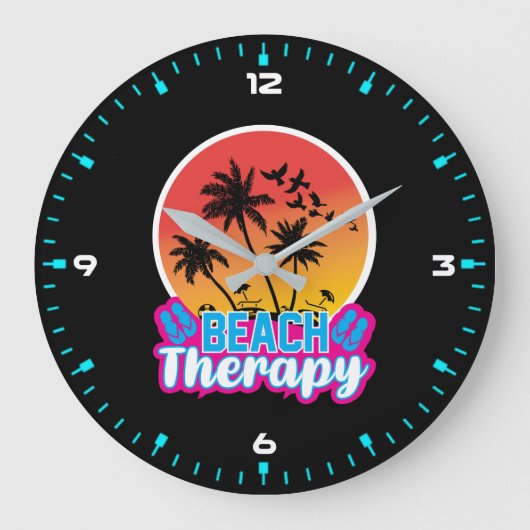 Strandtherapie-18920 Große Wanduhr (Vorderseite)