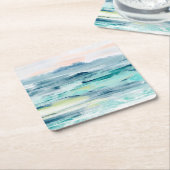 Strandtiche II Rechteckiger Pappuntersetzer (angewinkelt)