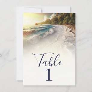 Strandtisch Nummer Sonnenuntergang Paradiesstrand  Einladung