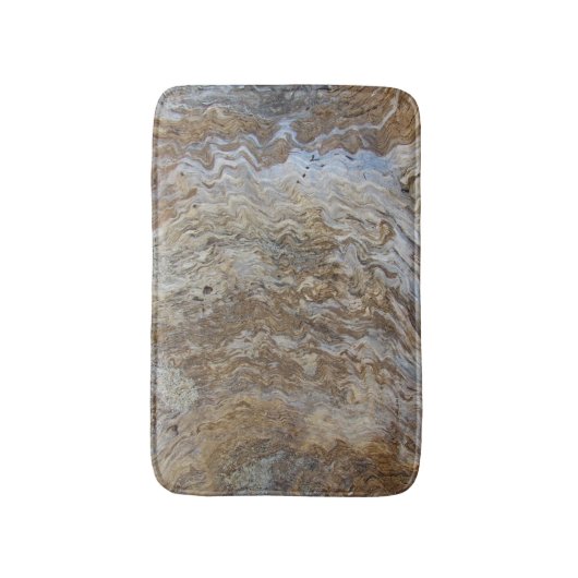 Strandtreideholzmuster Holzkornküste Badematte (Vorderseite Vertikal)