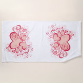 Strandtuch am Valentinstag (Vorderseite)