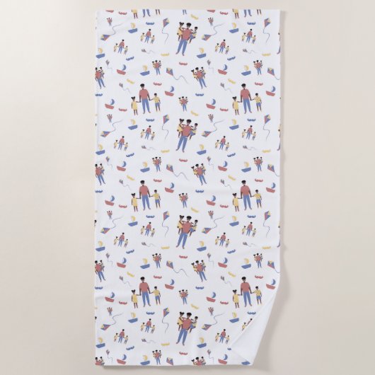 Strandtuch am Vater (Vorderseite)