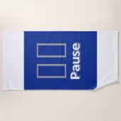 Strandtuch Blau Pause (Vorderseite)